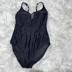Simon Chang‎ black mesh swimsuit size12